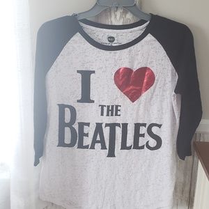 I LOVE THE BEATLES raglan top